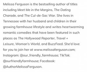 June 16th @ 6pm bestselling author Melissa Ferguson event