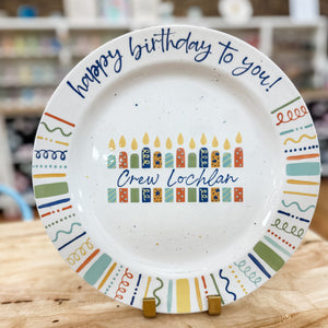 Happy birthday to you plate