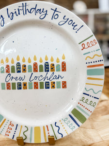 Happy birthday to you plate
