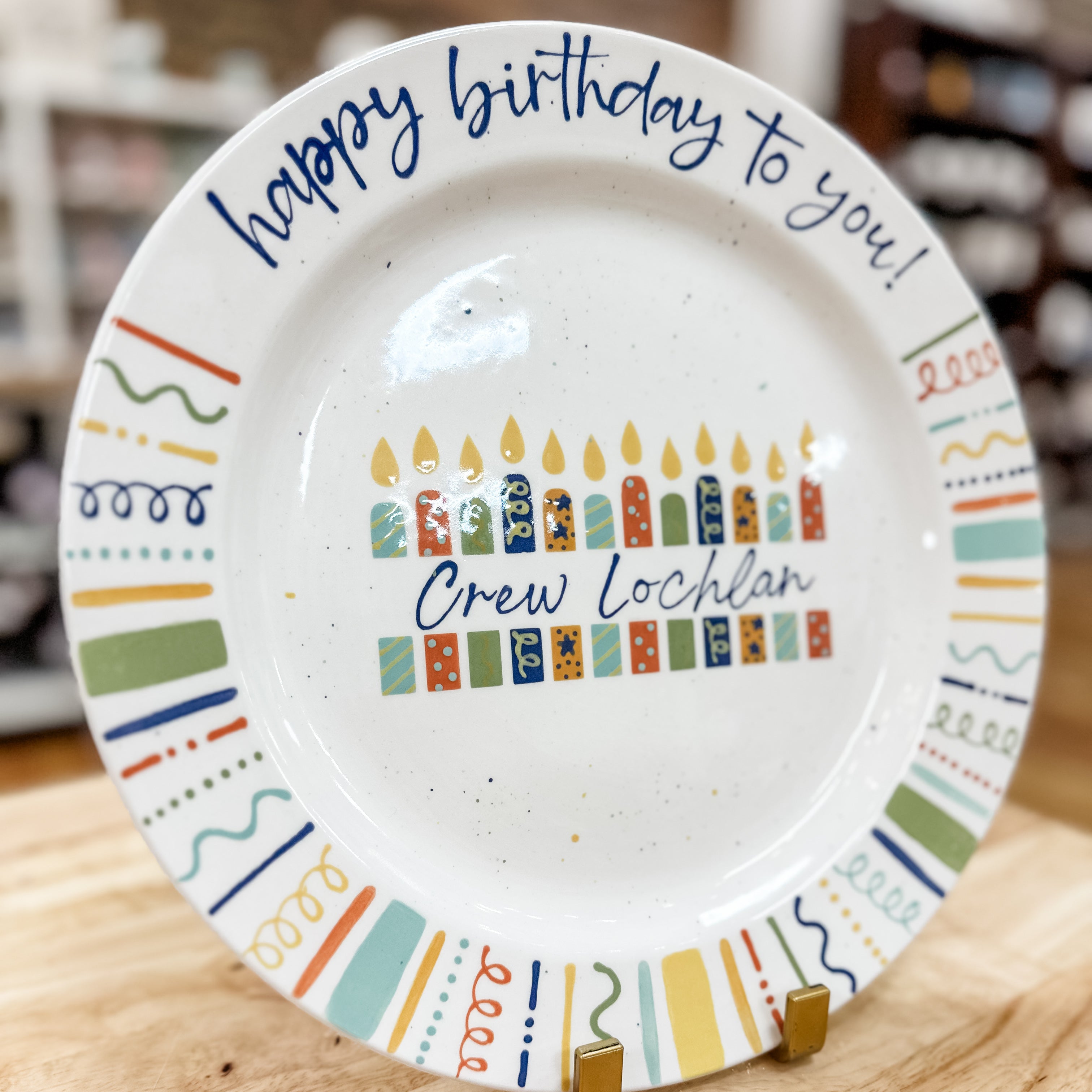 Happy birthday to you plate