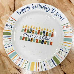 Happy birthday to you plate