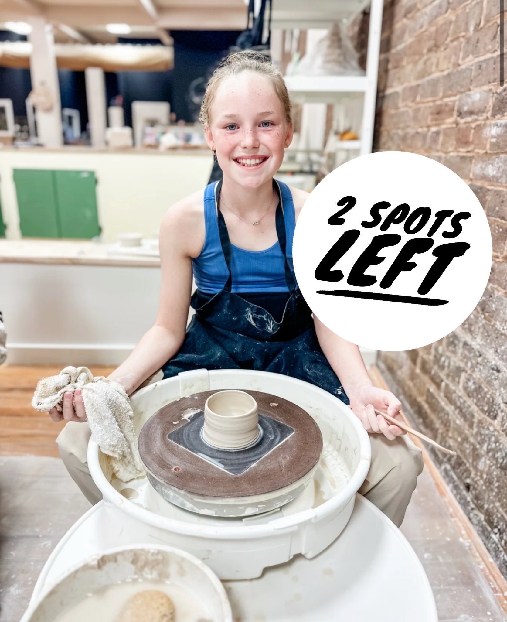 Homeschool kids wheel throwing 5 week class!