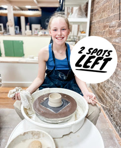 Homeschool kids wheel throwing 5 week class!